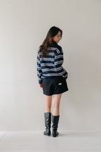 Back Frill Shorts-BLACK
