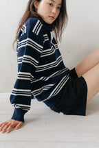 Back Frill Shorts-BLACK
