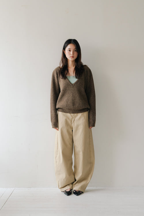 Soft Layered Knit Set-BROWN
