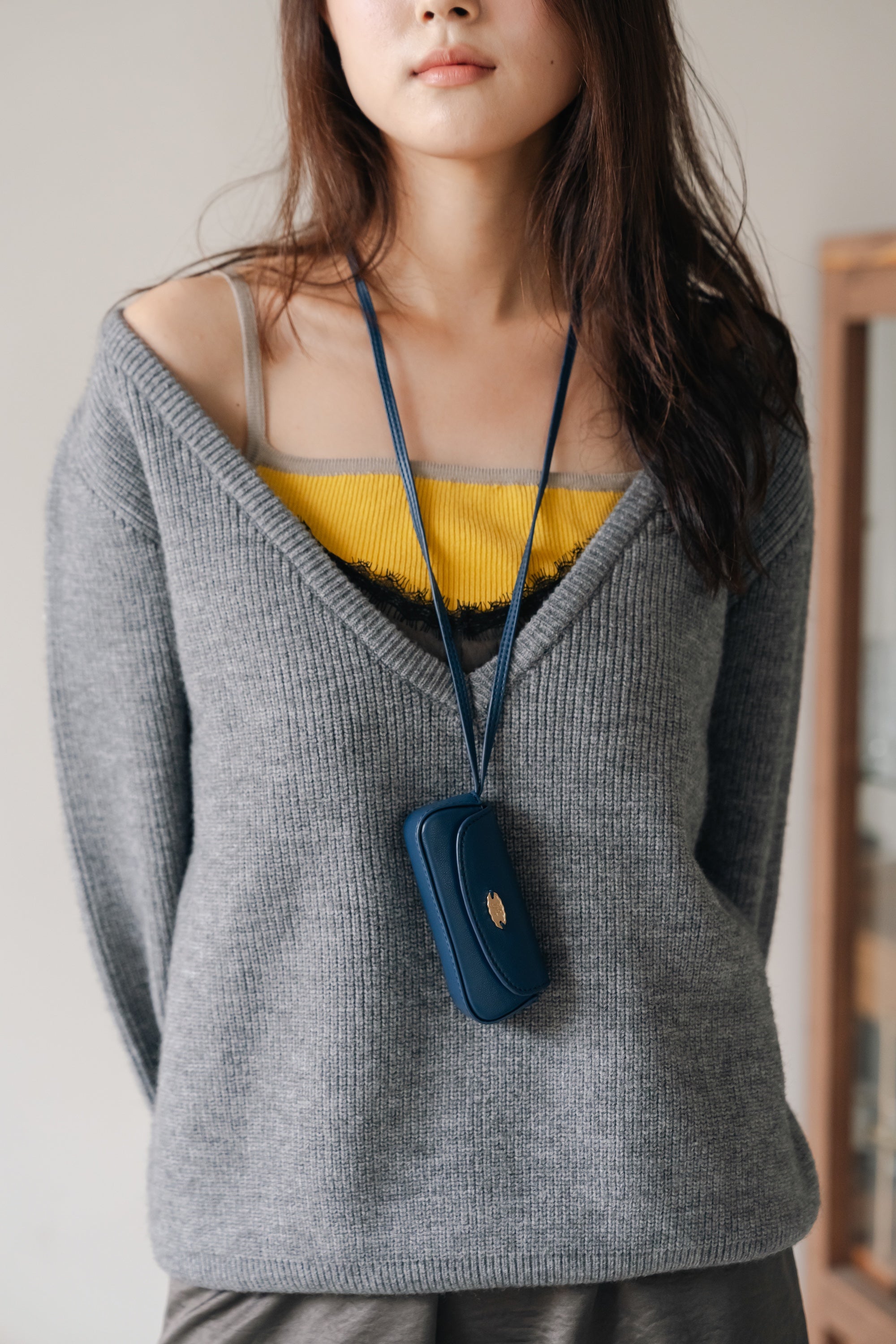 Soft Layered Knit Set-GREY