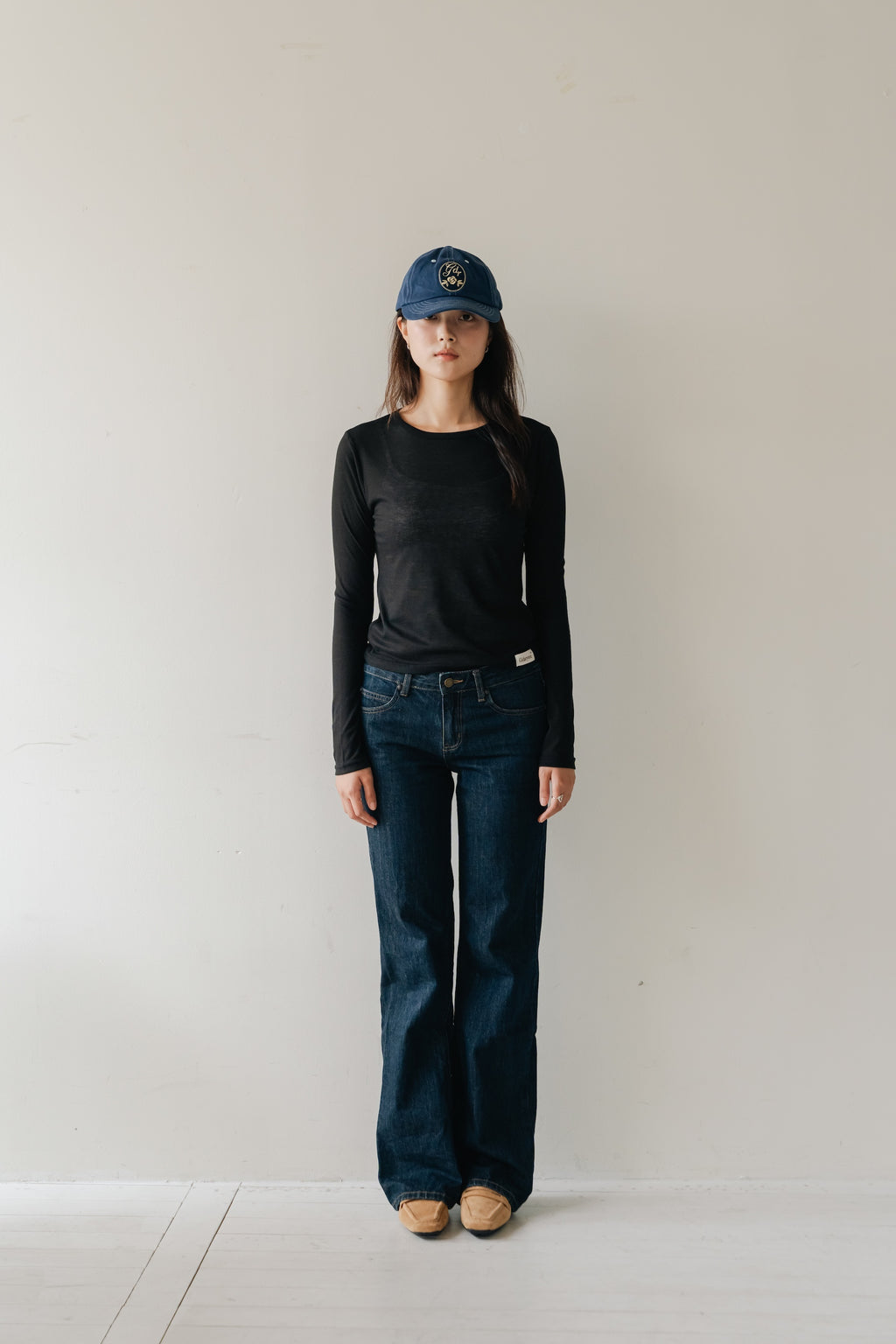 Layered basic tops-BLACK