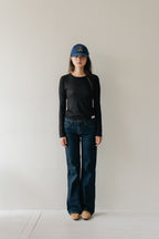 Layered basic tops-BLACK