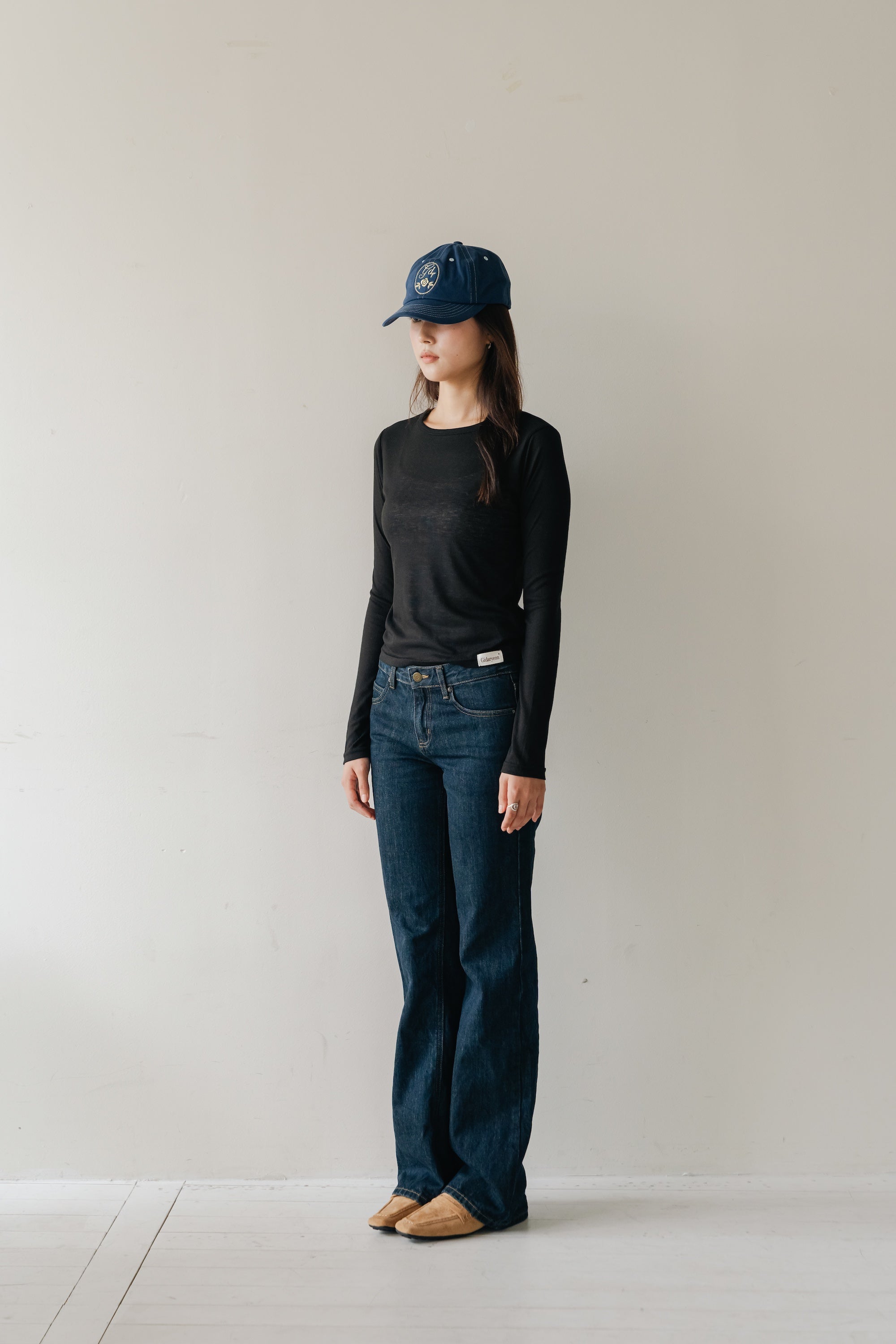 Layered basic tops-BLACK