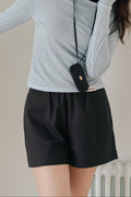 Back Frill Shorts-GREY