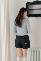 Back Frill Shorts-GREY