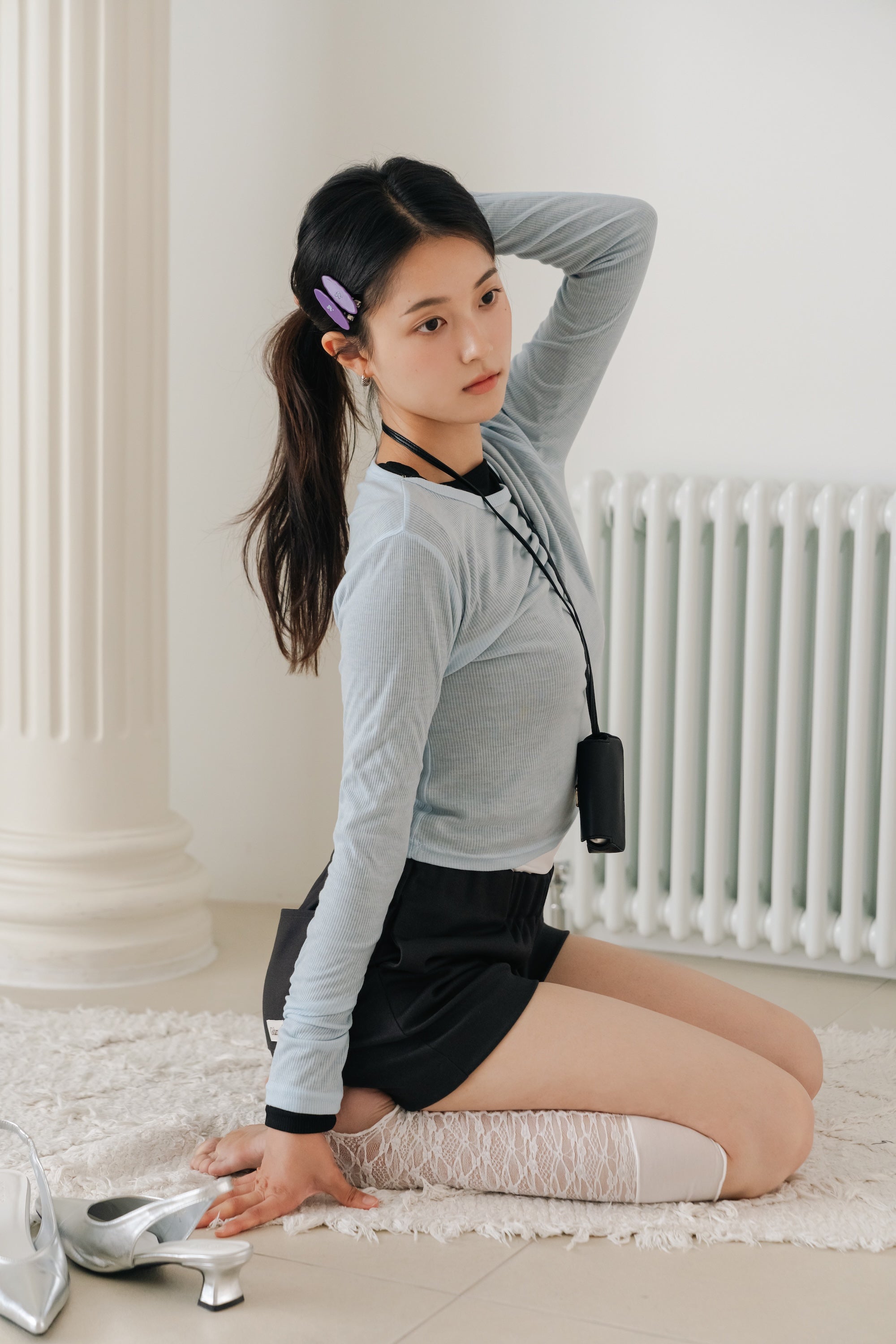 Layered basic tops		-BLUE