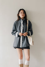 Back Frill Shorts-GREY