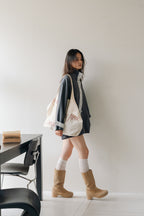 Lace Volume Coat-GREY