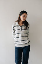 Border Knit Polo-GREY