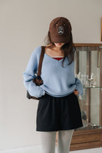 Back Frill Shorts-BLACK