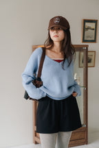 Back Frill Shorts-BLACK