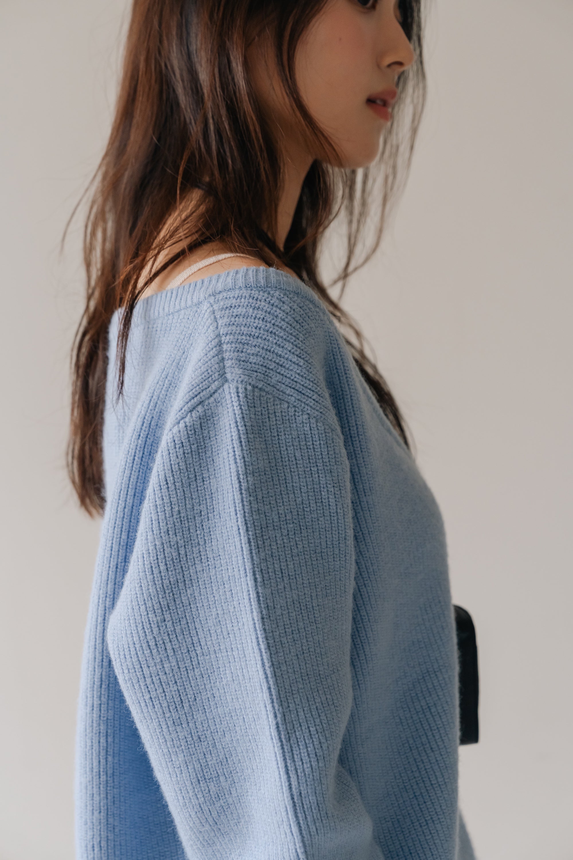 Soft Layered Knit Set-BLUE