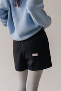 Back Frill Shorts-BLACK