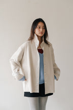 Lace Volume Coat-BEIGE