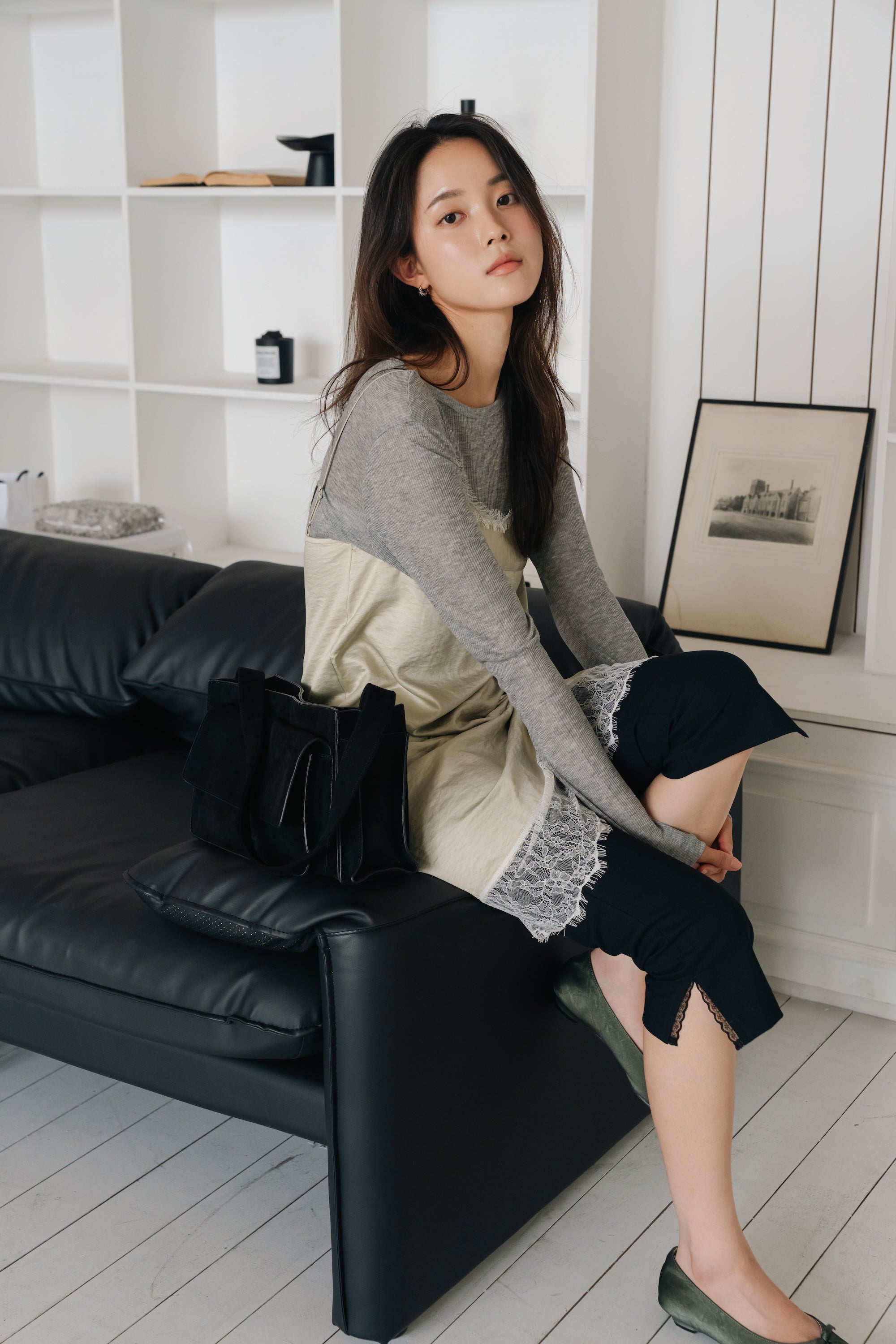 Layered basic tops-GREY