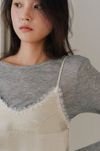 Layered basic tops-GREY