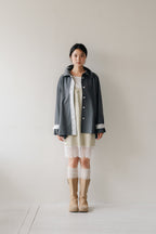 Lace Volume Coat-GREY