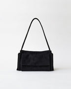 Suede Shoulder Bag-BLACK