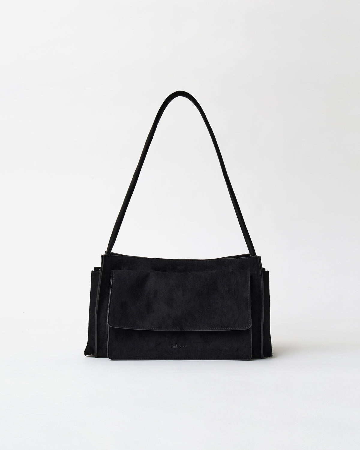 Suede Shoulder Bag-BLACK