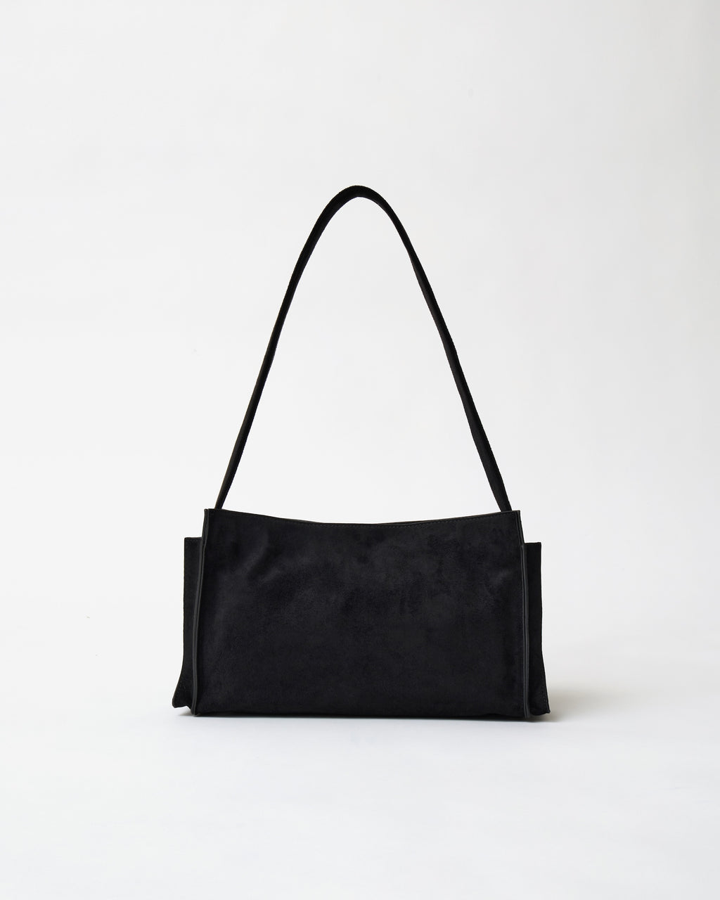 Suede Shoulder Bag-BLACK