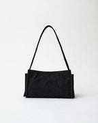Suede Shoulder Bag-BLACK