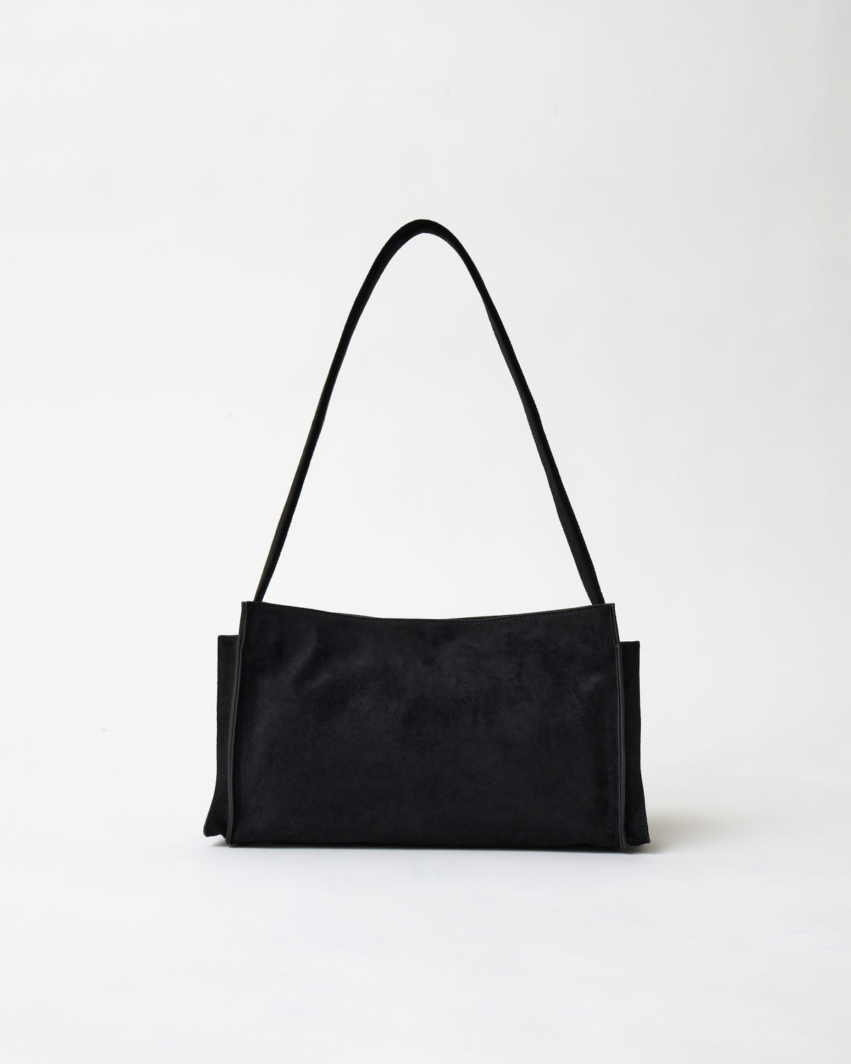 Suede Shoulder Bag-BLACK