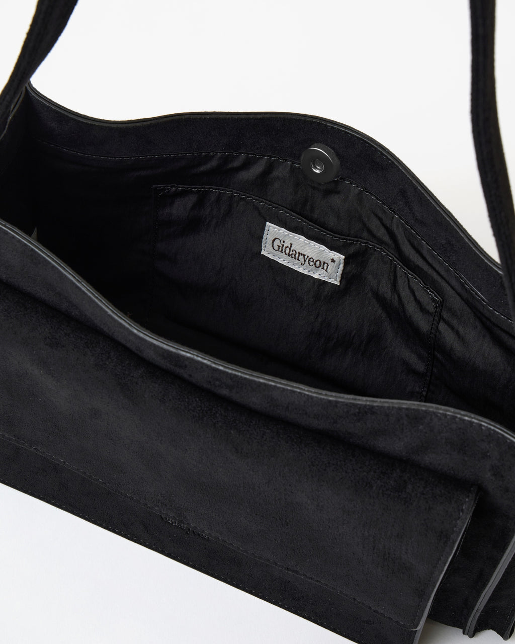 Suede Shoulder Bag-BLACK