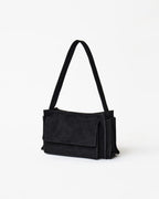 Suede Shoulder Bag-BLACK