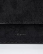 Suede Shoulder Bag-BLACK