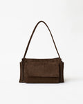 Suede Shoulder Bag-BROWN
