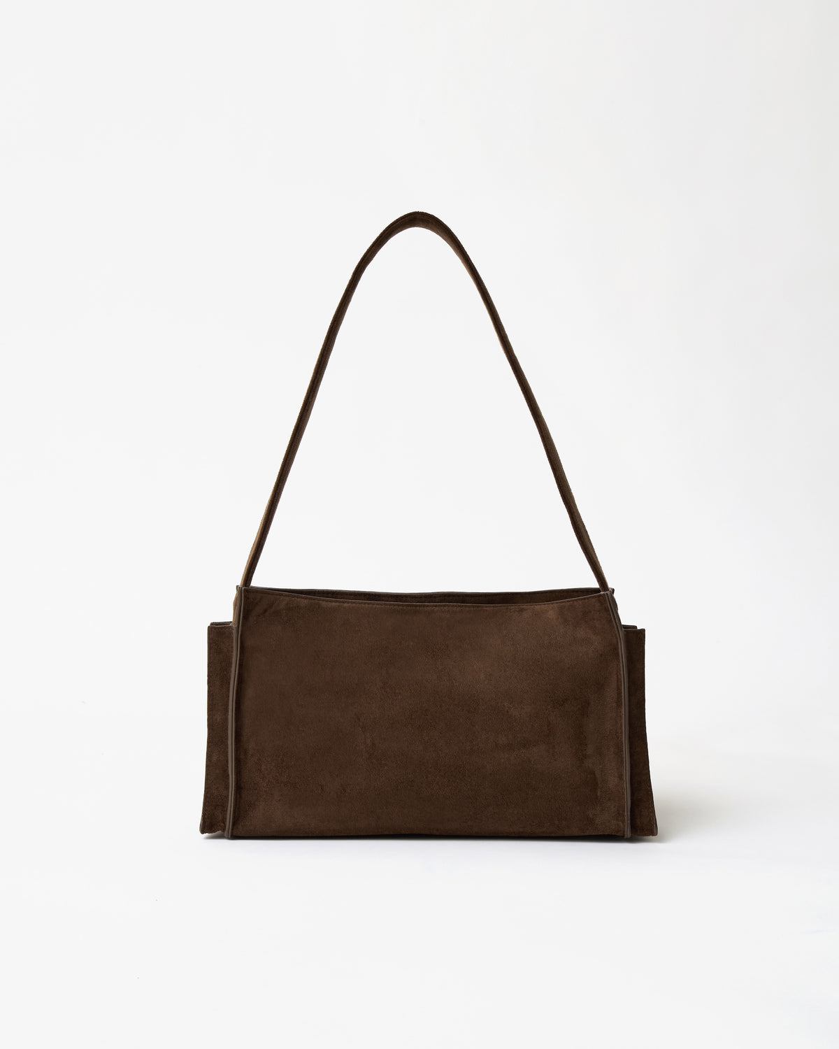 Suede Shoulder Bag-BROWN