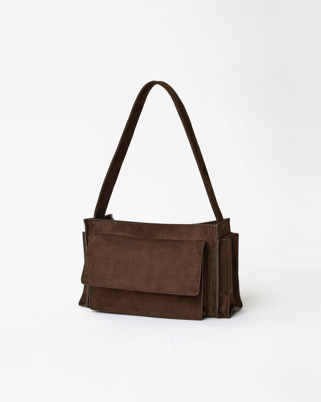 Suede Shoulder Bag-BROWN