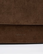 Suede Shoulder Bag-BROWN