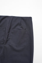 Cropped Slim Pants-NAVY