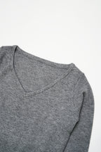 Soft Layered Knit Set-GREY