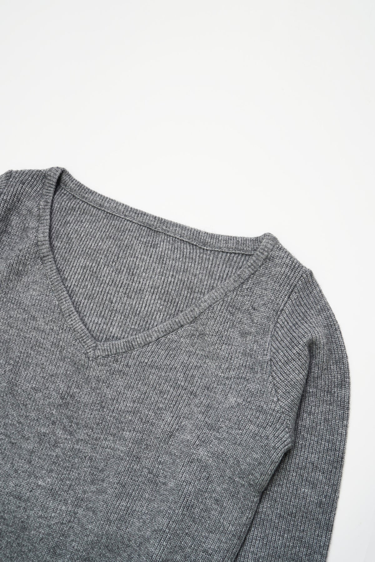 Soft Layered Knit Set-GREY