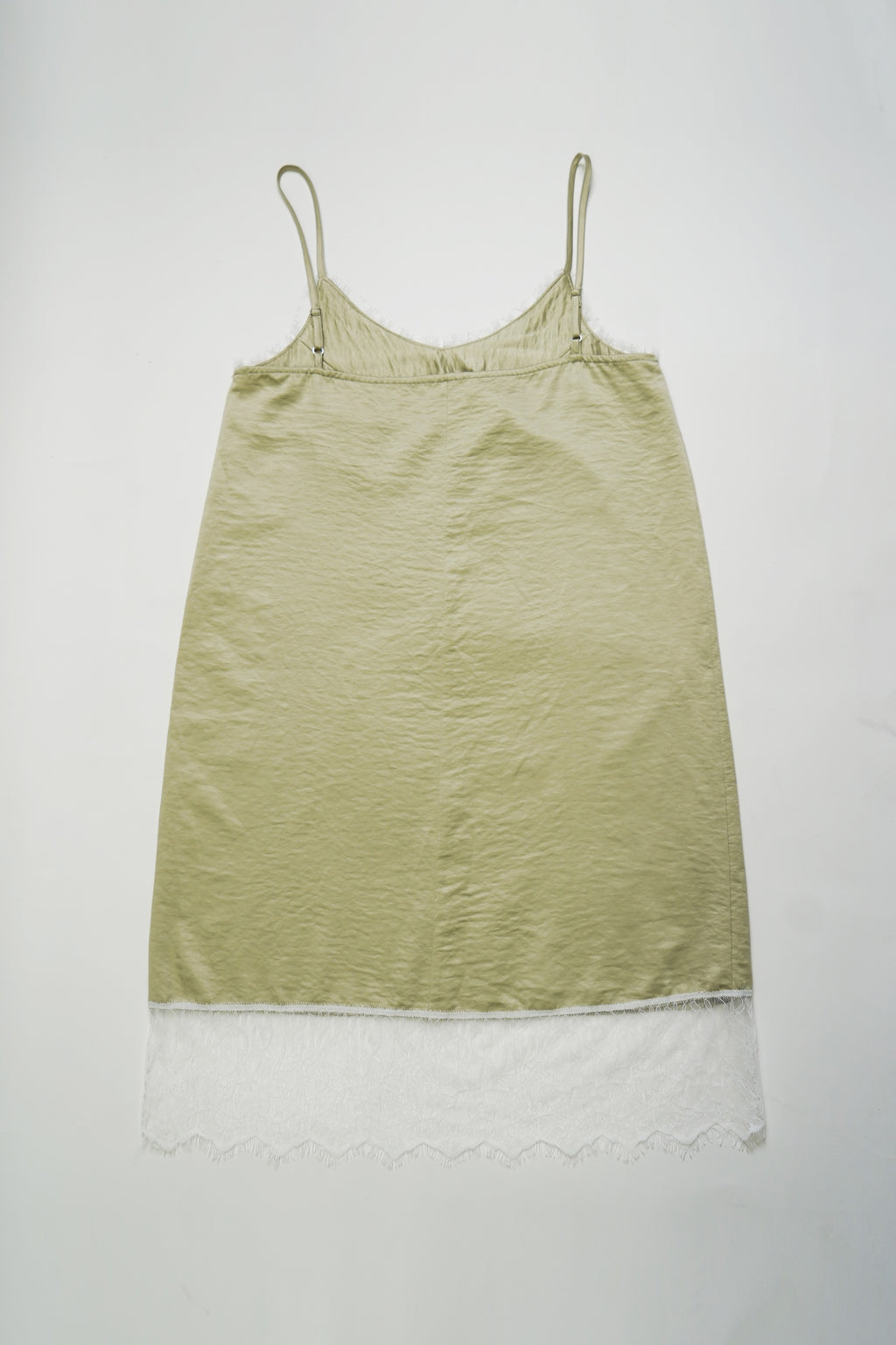 Satin lace cami one piece-MINT