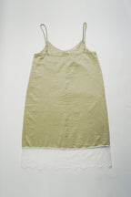 Satin lace cami one piece-MINT