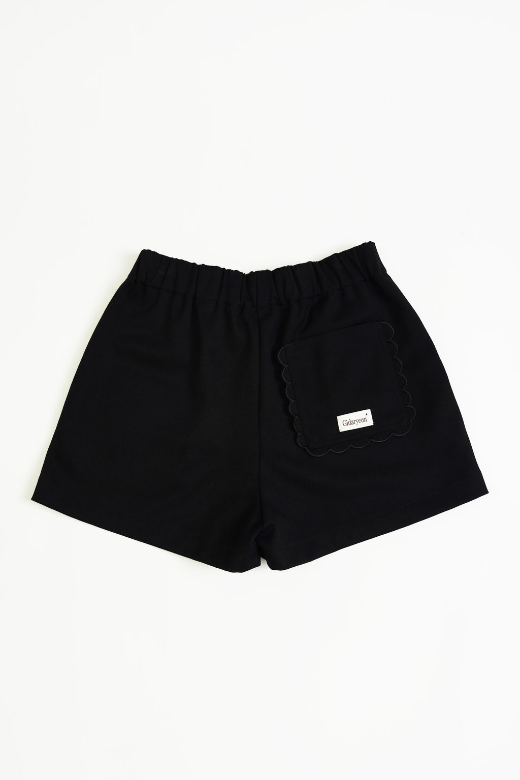 Back Frill Shorts-GREY