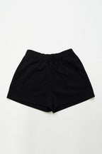 Back Frill Shorts-BLACK