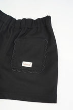 Back Frill Shorts-BLACK